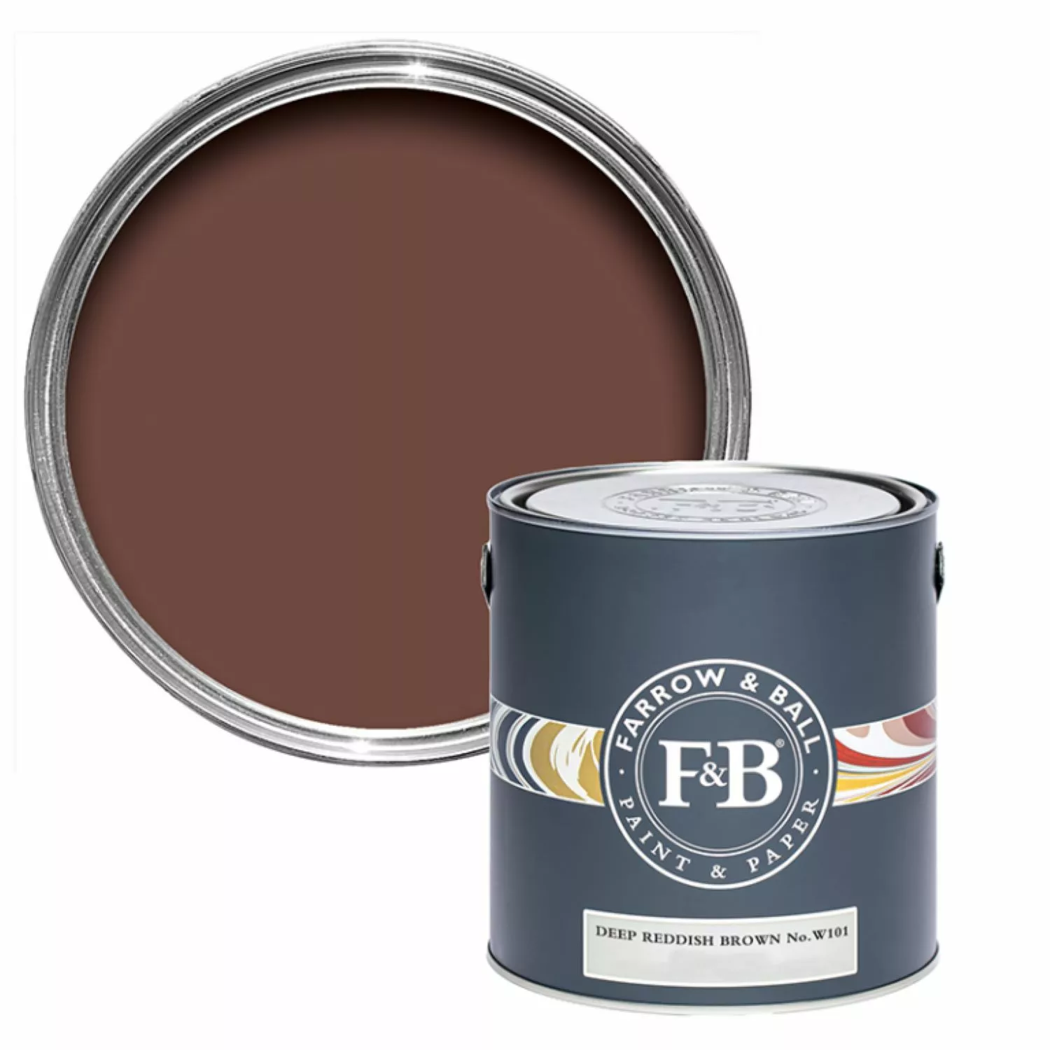 Farrow & Ball Estate Eggshell Deep Reddish Brown No. W101 - 2,5L-image