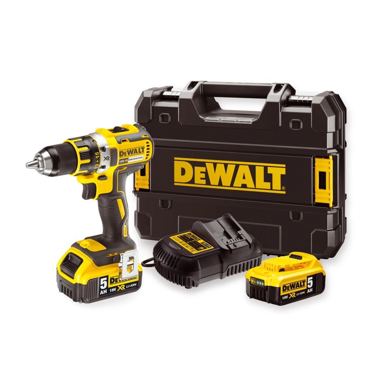DeWALT DCD791P2 18V Li-ion XR accu boor-/schroefmachine set (2x 5.0Ah) in TSTAK - koolborstelloos-image