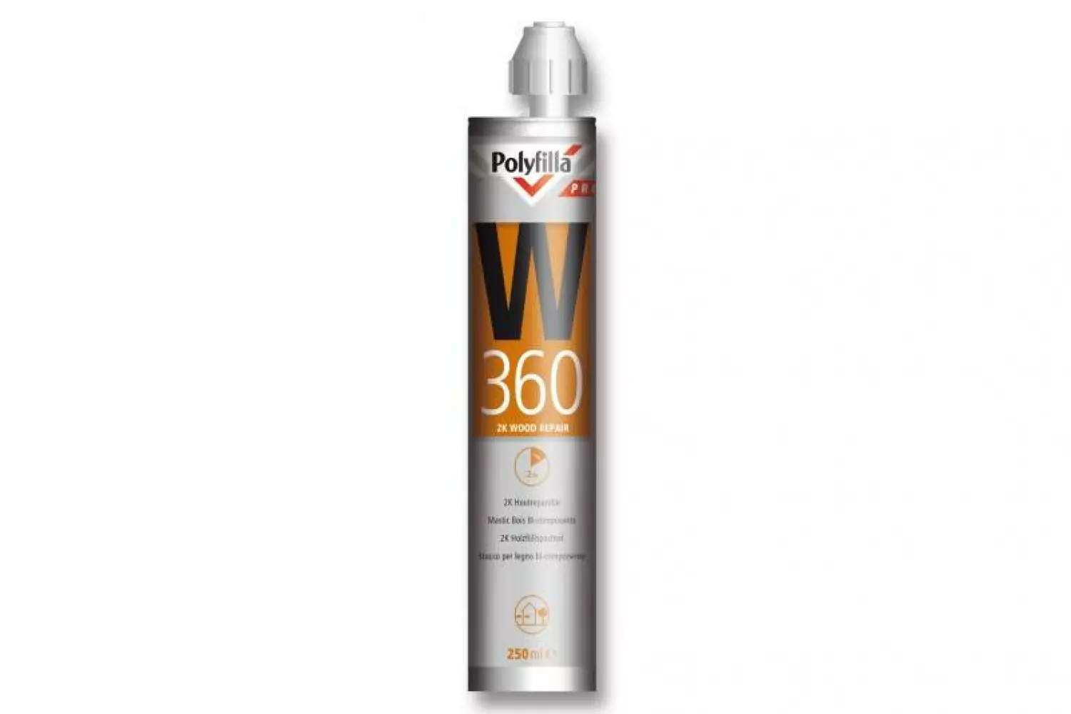 Polyfilla W360 2K Houtreparatie 250 Ml (2In1 Koker)-image