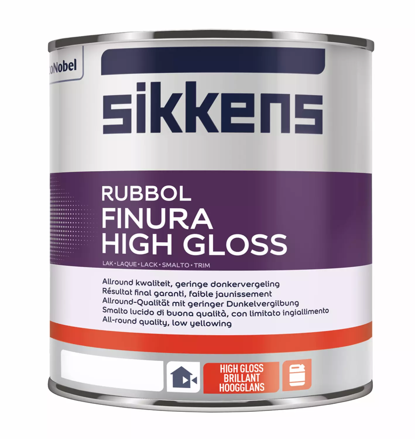 Sikkens Rubbol Finura high gloss - wit - 1L-image