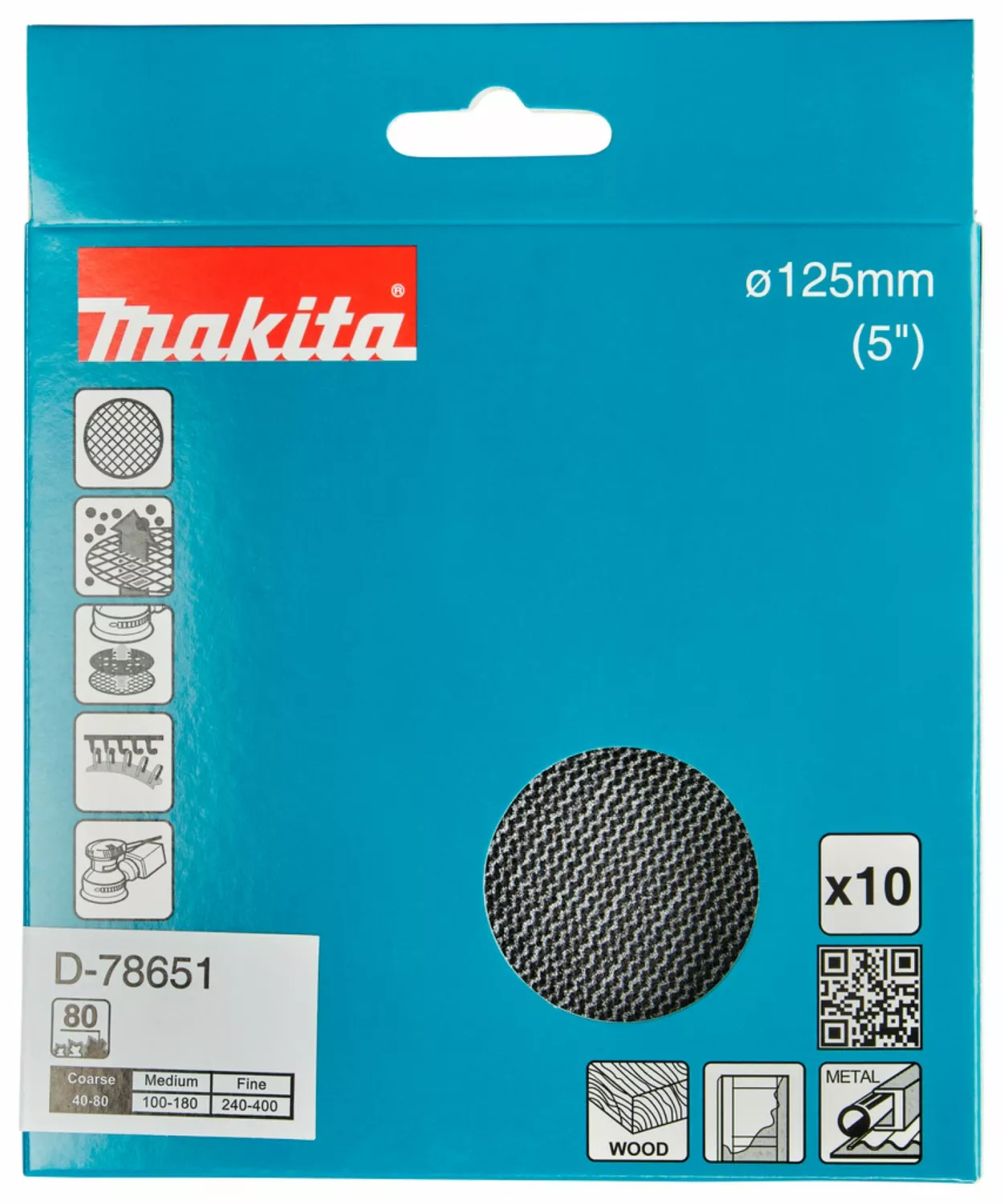 Makita D-78651 Schuurnet -  125mm K80-image