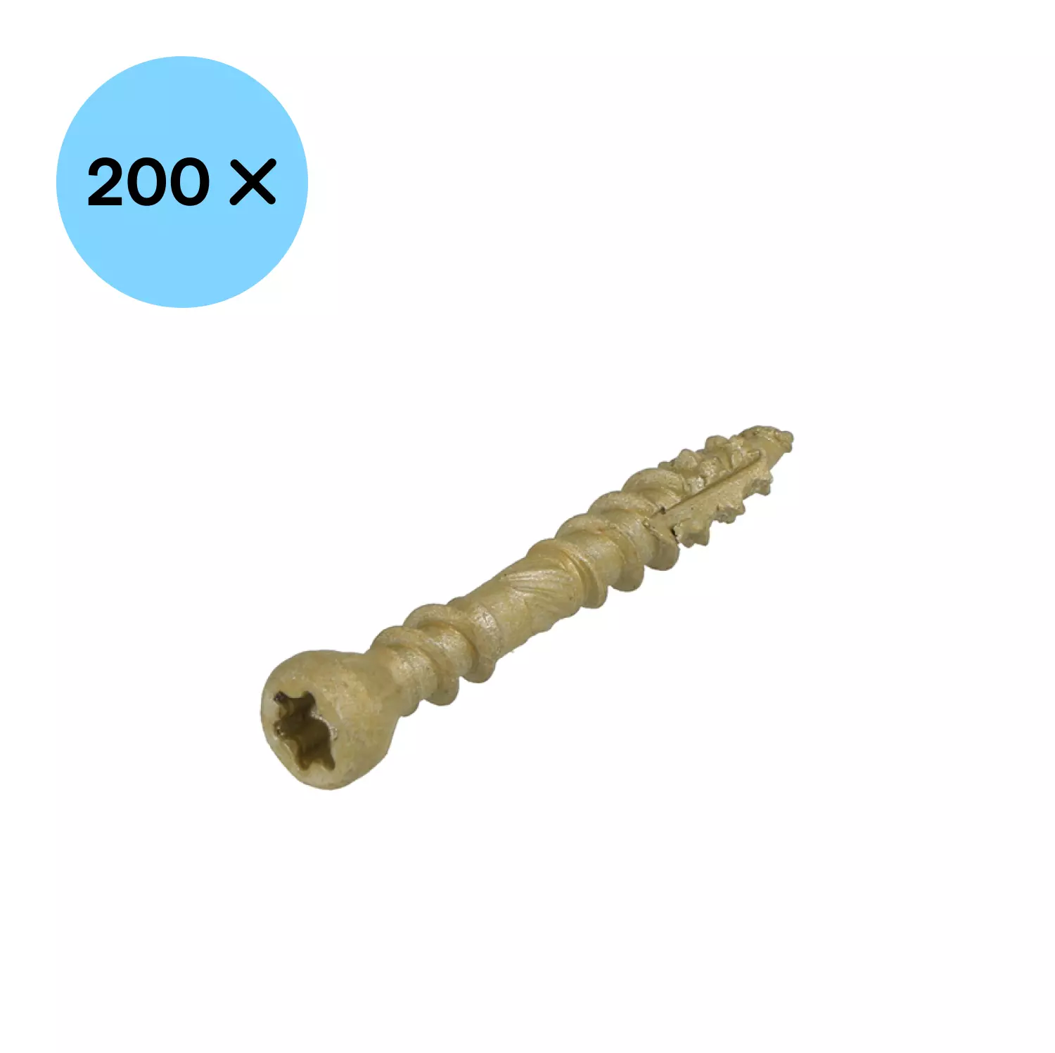 DynaPlus 0283.08.42001 Vlonderschroef - TX20 - 5.0 x 60/35mm - 60 graden Platkop - Deeldraad - Verzinkt (200st)-image