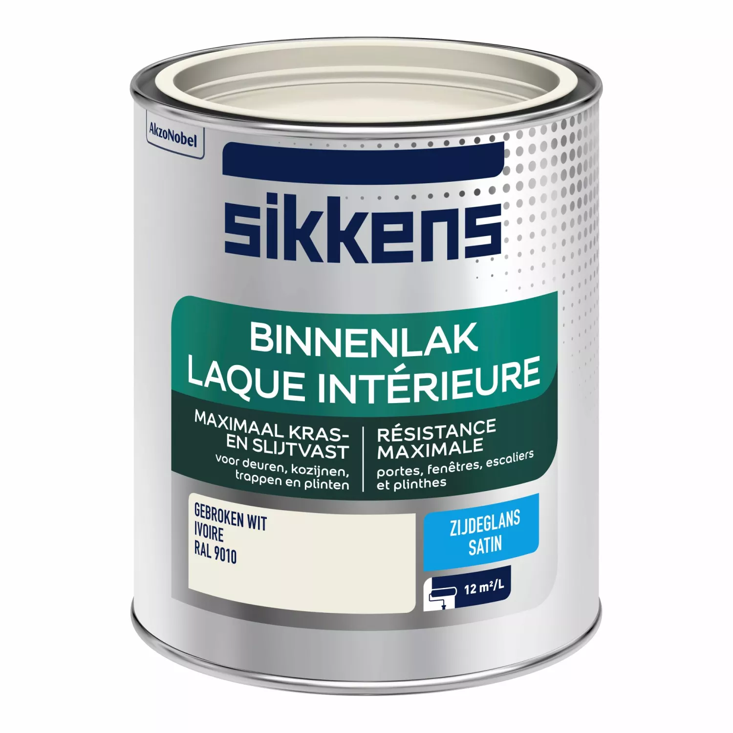 Sikkens Binnenlak Zijdeglans - Ral 9010 - 0,75L-image