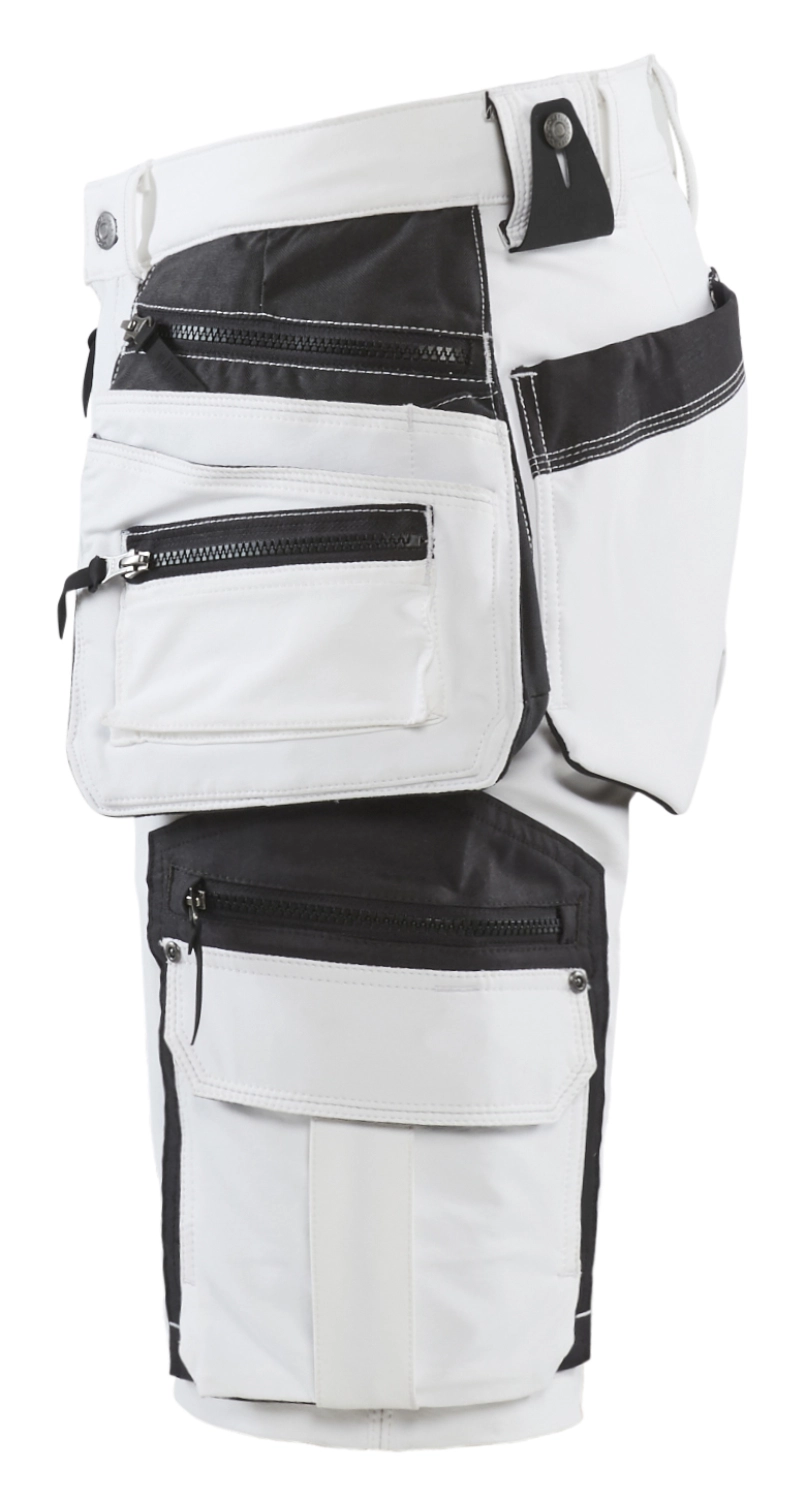 Blåkläder 1088 Werkbroek kort voor schilder/stucadoor met 4-weg stretch - wit/donkergrijs - 50 (M)-image