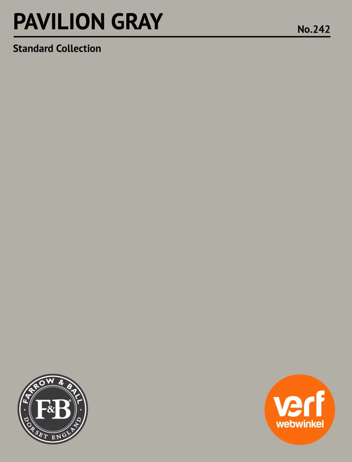 Farrow & Ball Modern Eggshell Pavilion Gray No.242 0,75L-image