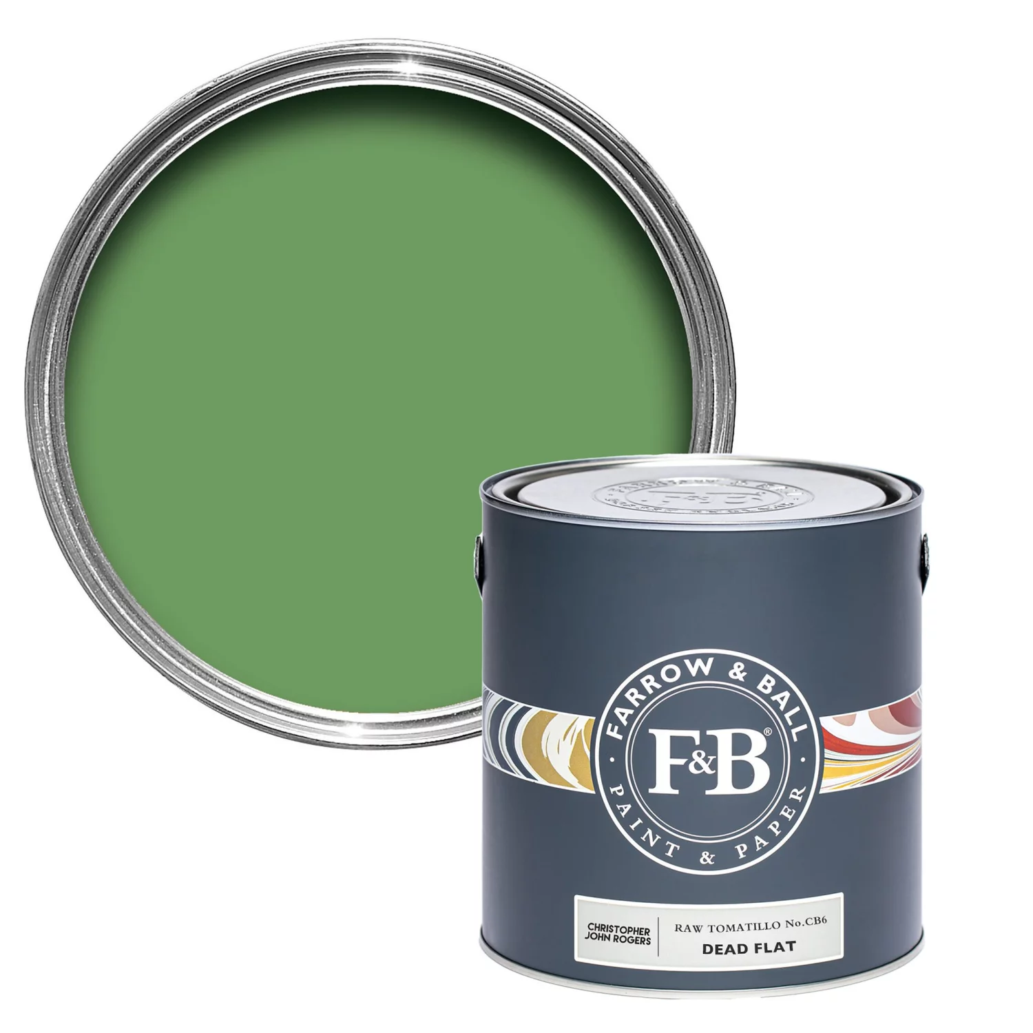 Farrow & Ball Flat Eggshell Raw Tomatillo No.CB6 - 2,5L-image