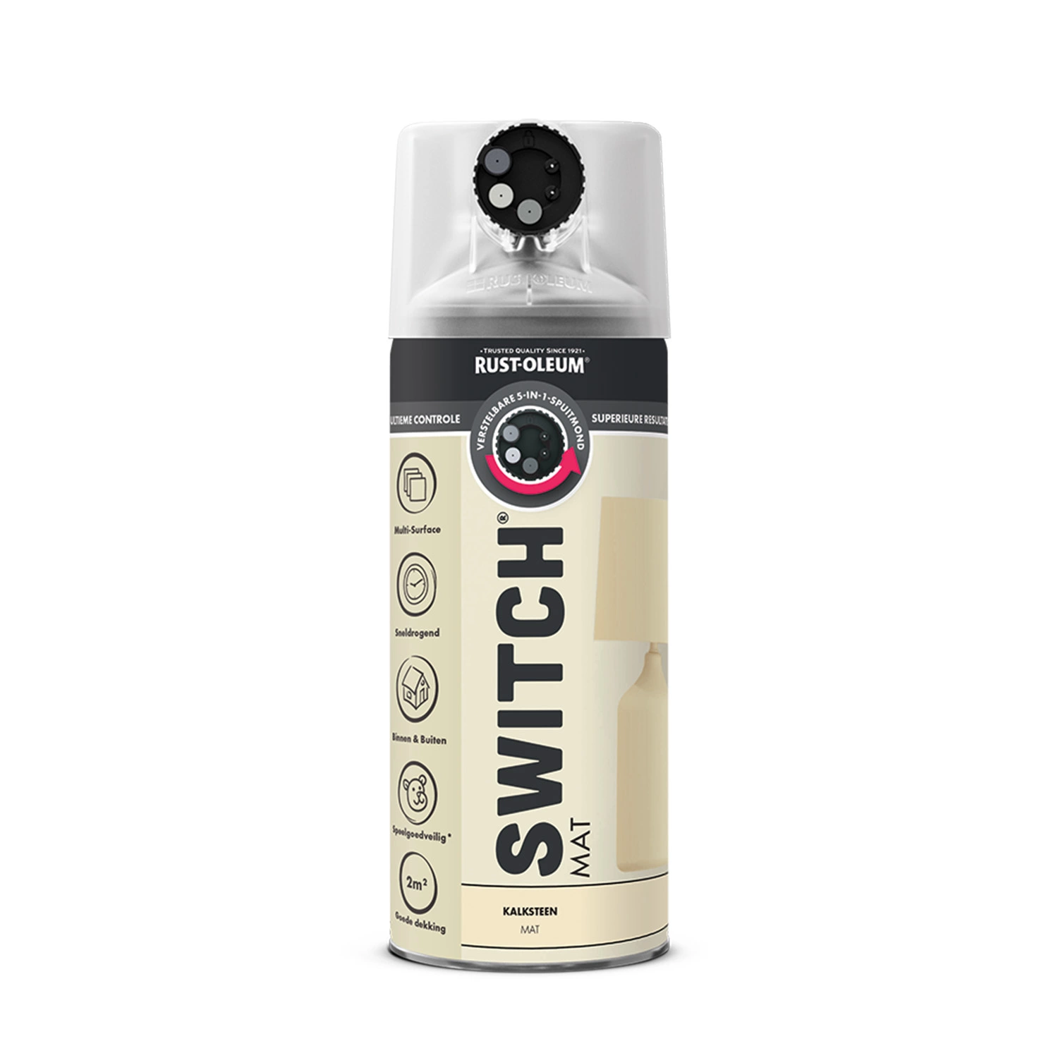 Rust-Oleum Switch Spuitlak - Mat Kalksteen - 400ml-image