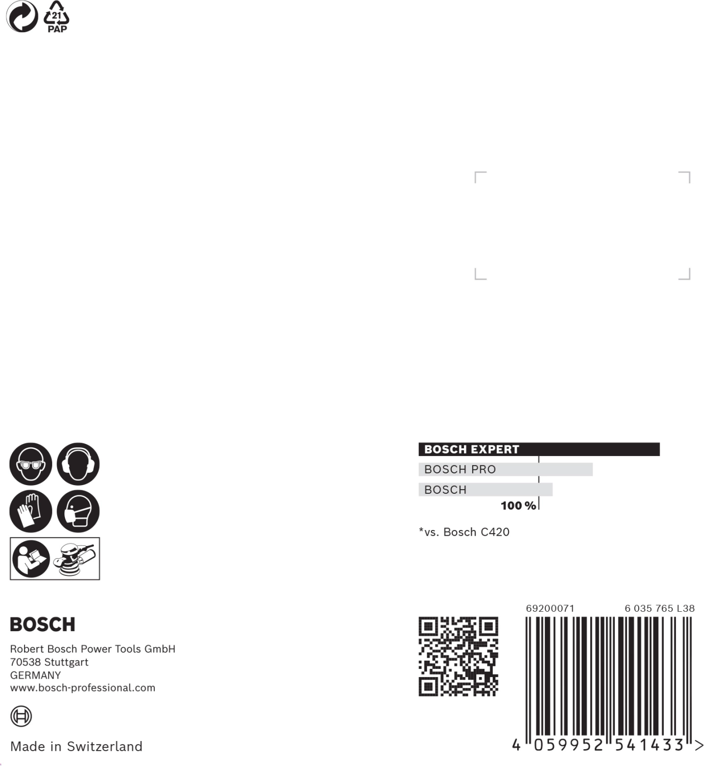 Bosch 2608900805 EXPERT Schuurvel C470 Best for Wood and Paint, diameter 125mm, korrel 80, 8 gaten, 5x-image