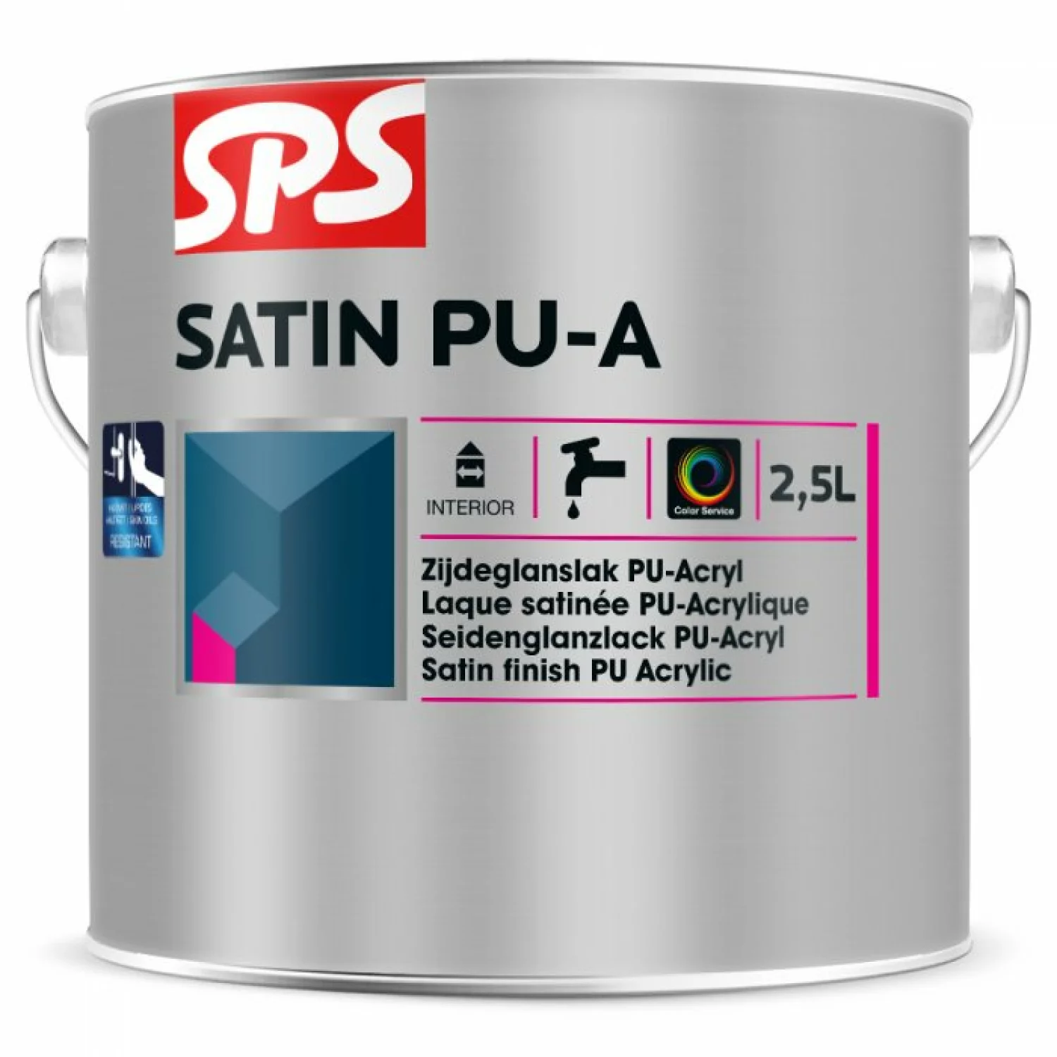 SPS Satin PU-A Lak - 100% wit - 0,75L-image