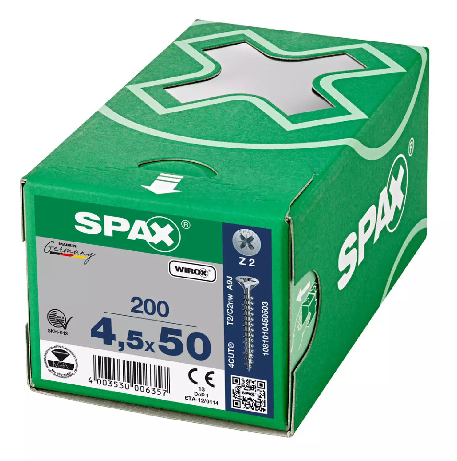 SPAX Universele schroeven verzonken kop - voldraad - Z2 - 4.5x50 mm (200st)-image