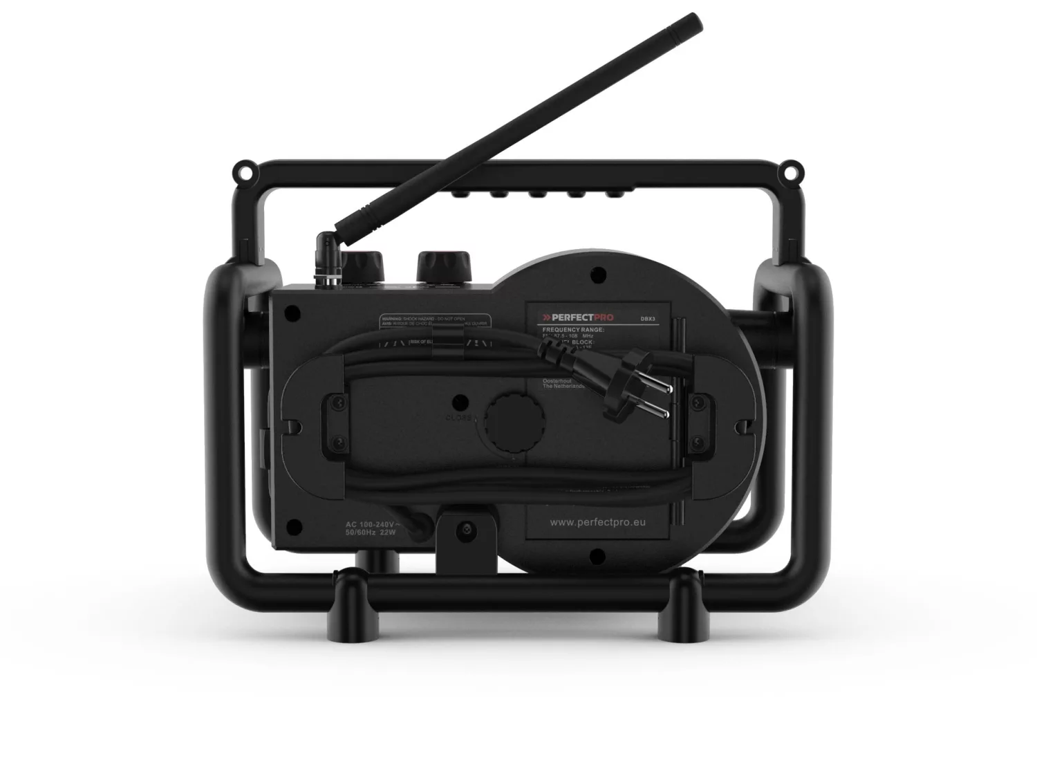 PerfectPro DBX3 DABBOX Bouwradio - FM RDS / DAB+ - AUX-in - bluetooth - werkt op netstroom en batterij