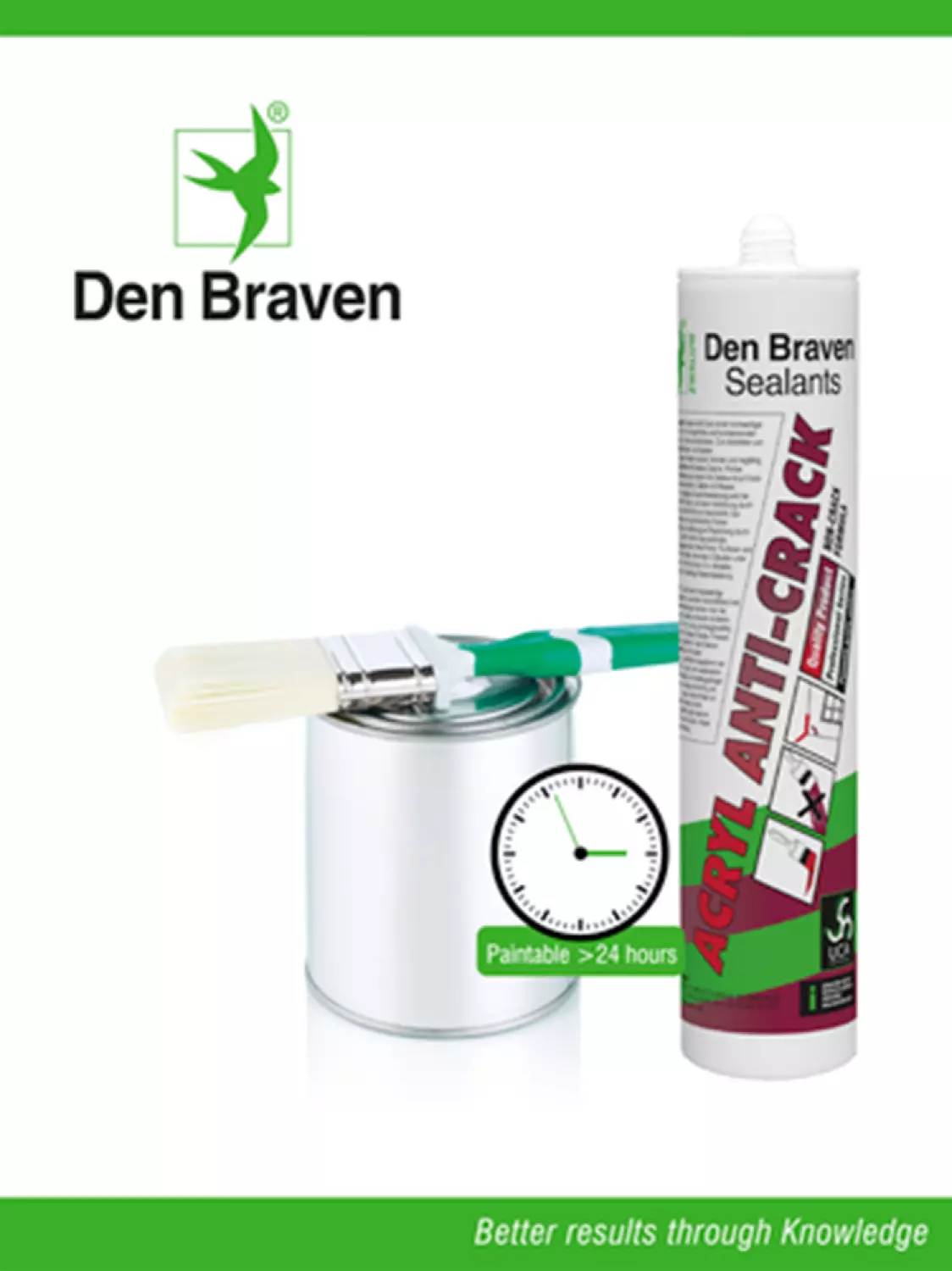 Zwaluw Den Braven 11615201 Acryl Anti-Crack Acrylaatkit - Wit - 310ml-image