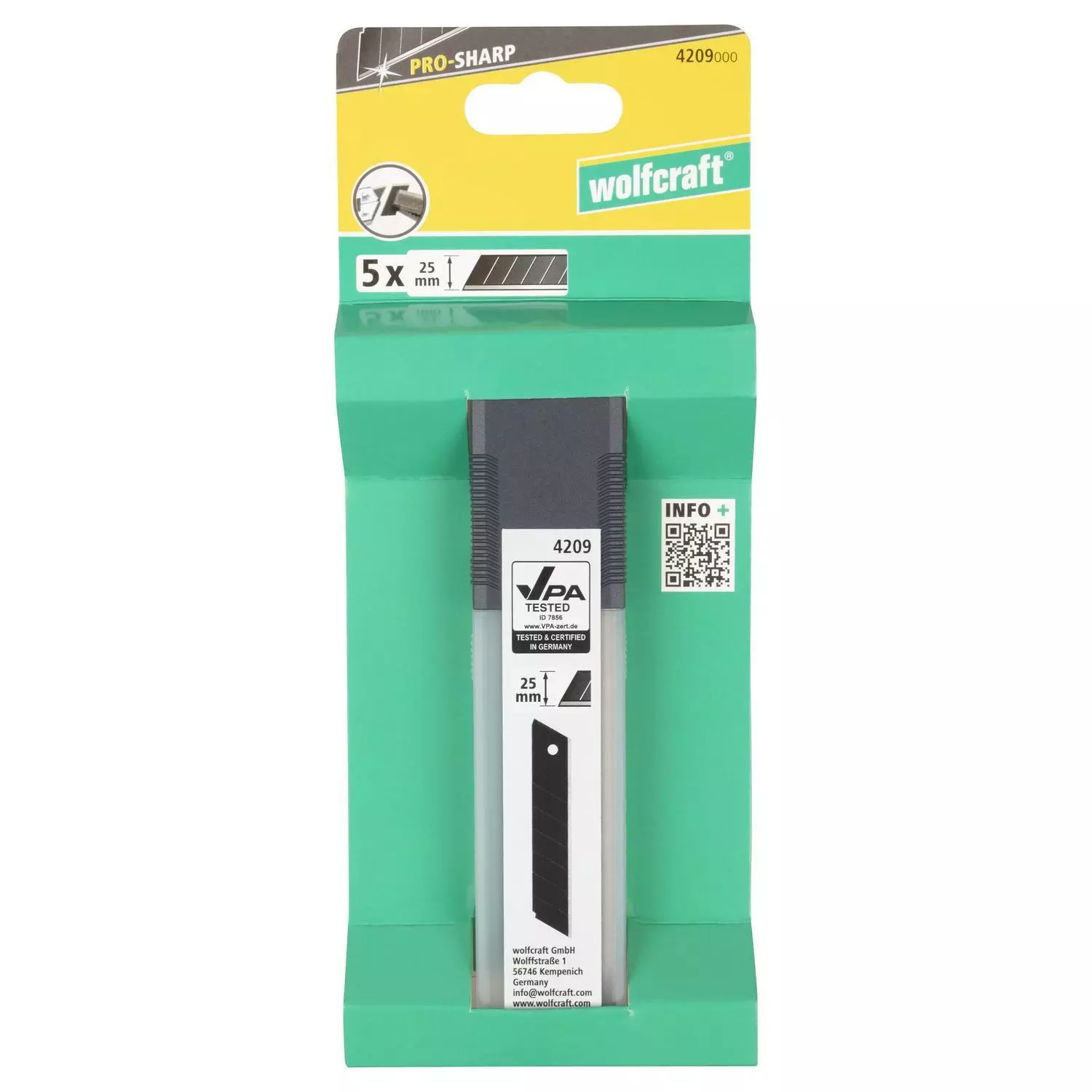 Wolfcraft 4209000 Reserve Afbreekmessen PRO SHARP - 25mm (5st)