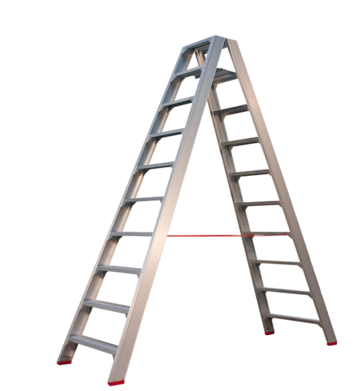 Little Jumbo 4741000210 SuperPRO Dubbele trap - Aluminium - 2 x 10 treden - max. werkhoogte 2.45 m.-image