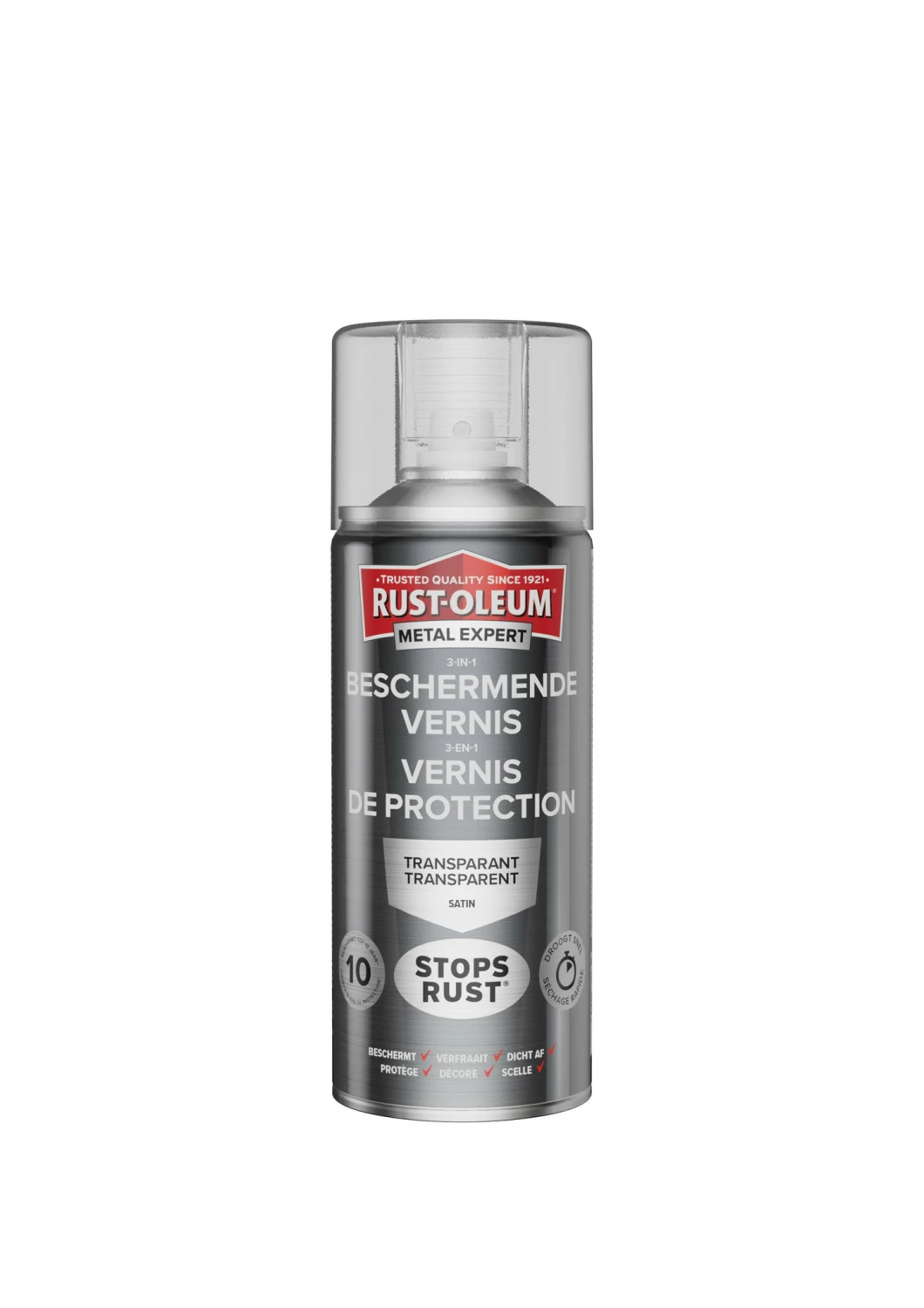 Rust-Oleum Direct Roest Glazuurbescherm Satin Transp 400ml-image
