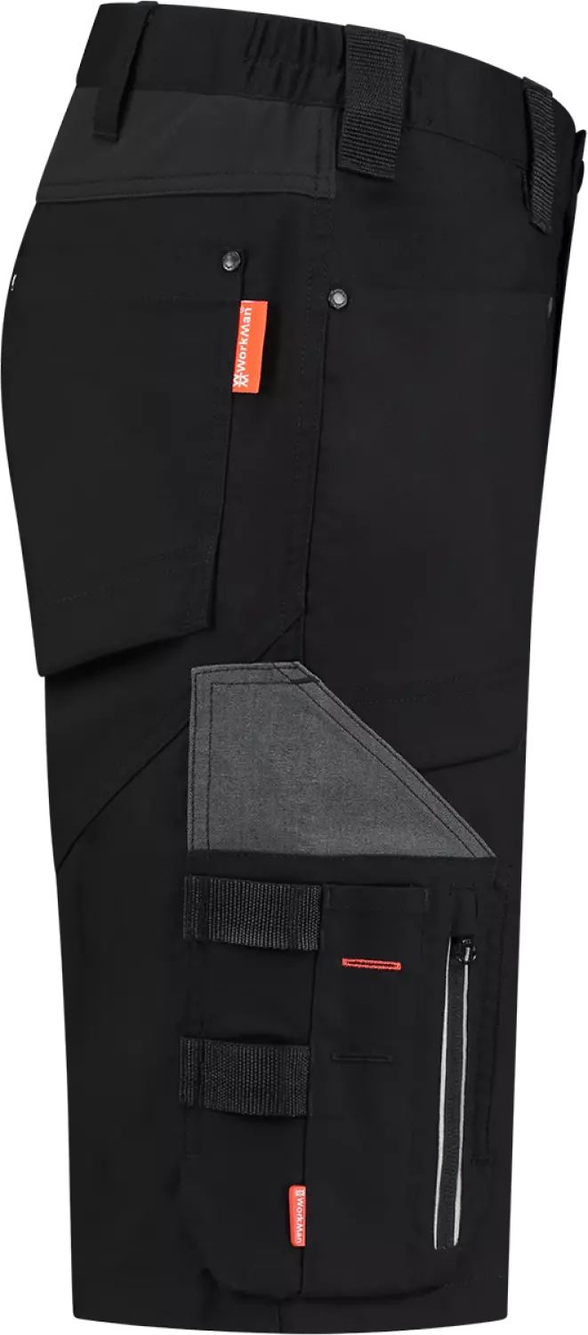 Workman 9063 STRETCH Bermuda Werkbroek P2S - Zwart - Maat 56 (40/34)-image
