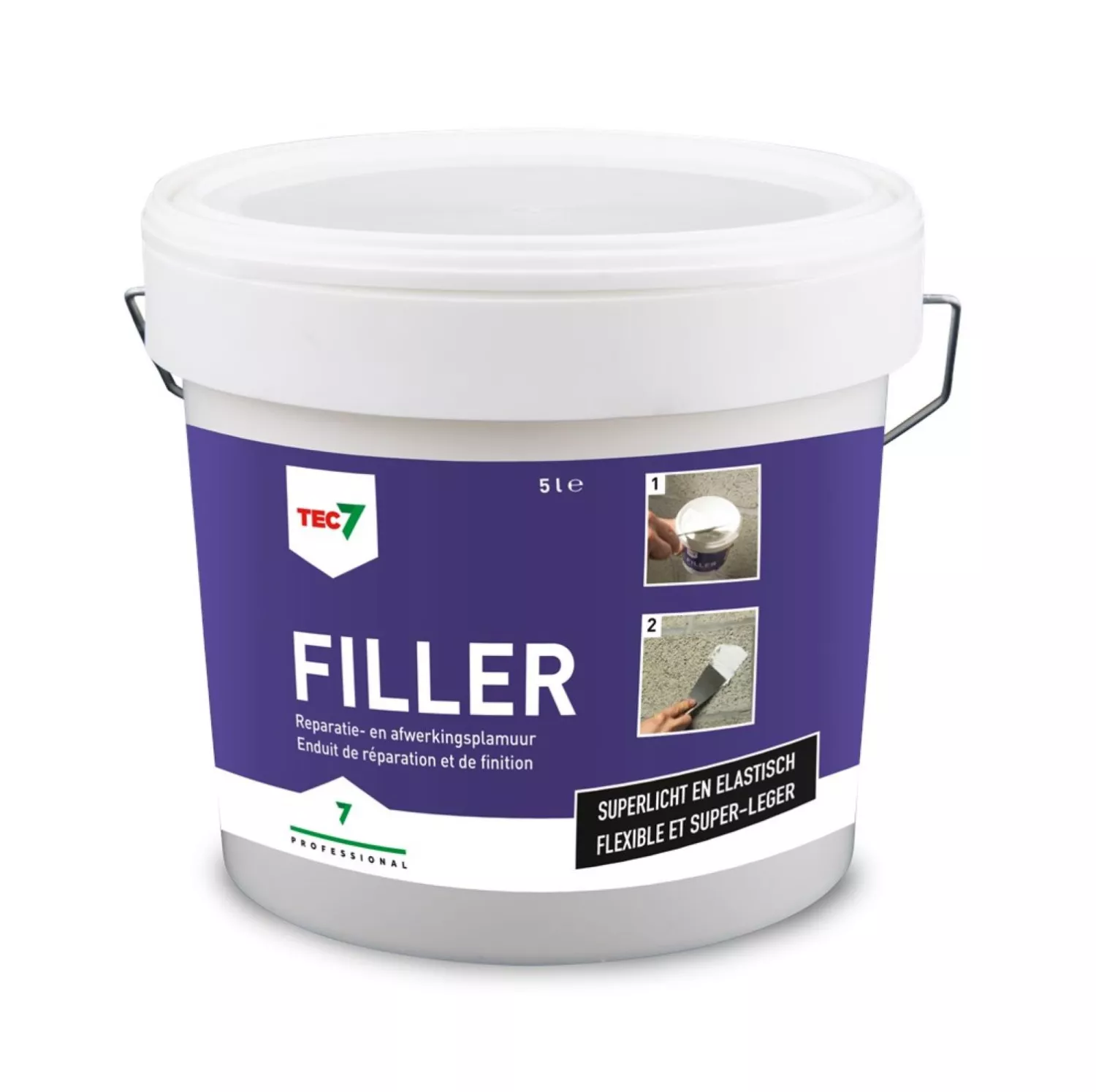 TEC7 Filler Reparatie-/afwerkplamuur - Emmer - 5L-image
