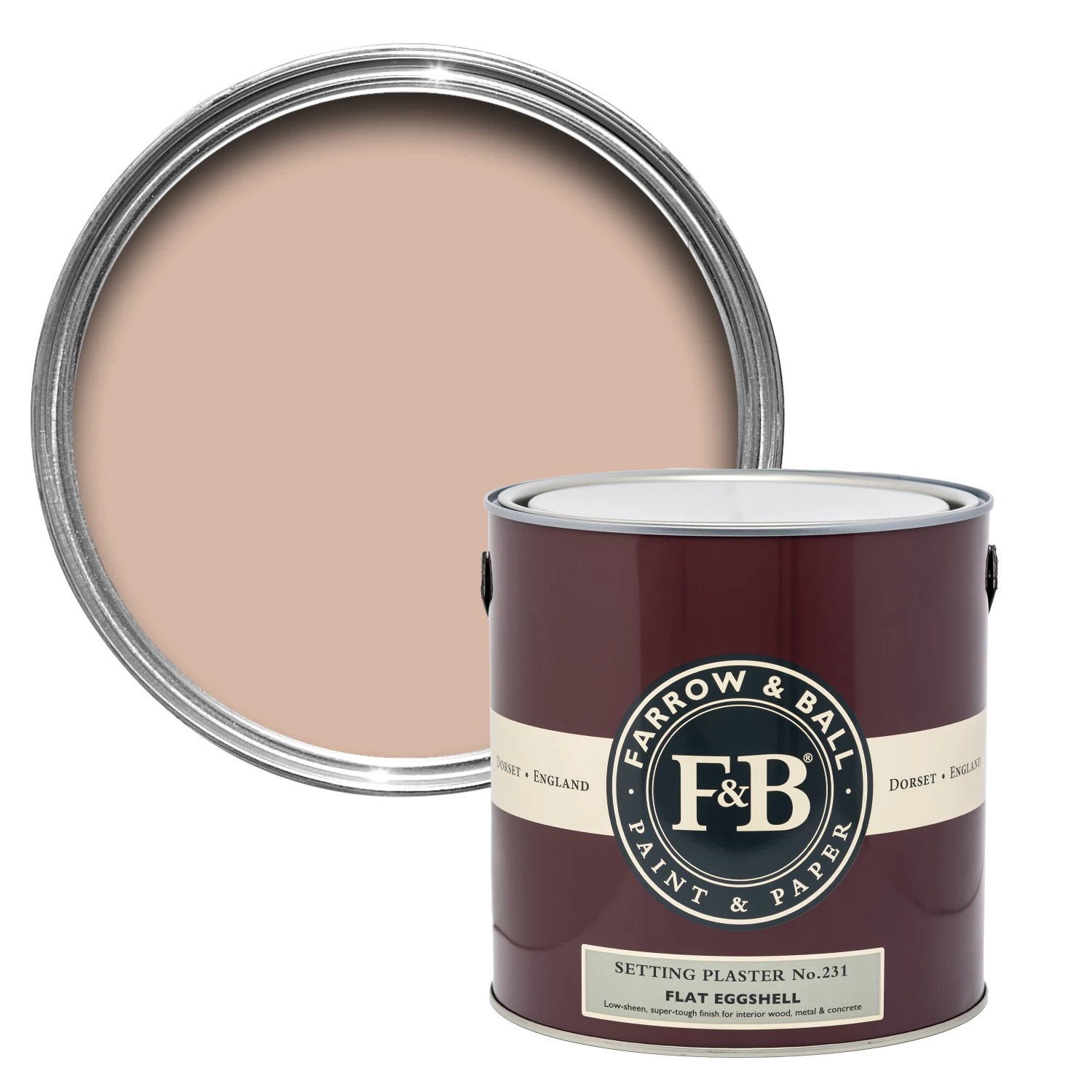 Farrow & Ball Flat Eggshell Setting Plaster No.231 - 2,5L-image