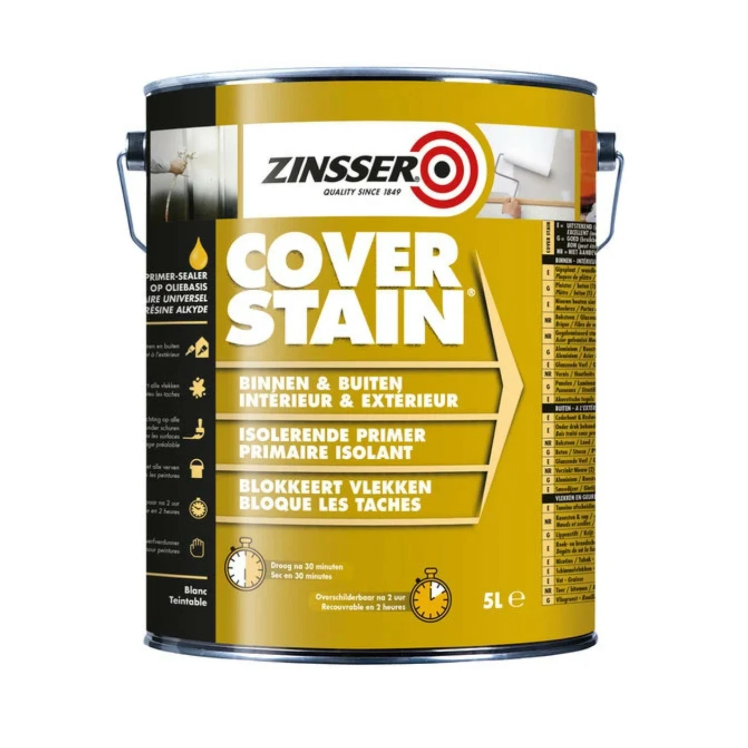 Zinsser Coverstain - Grijs Ral 7045 - 2,5L-image