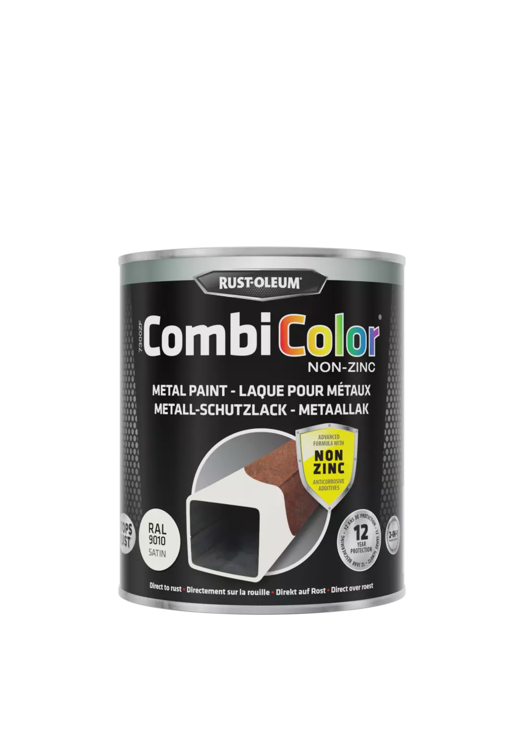 Rust-Oleum Combicolor Zinkvrij Zijdeglans Ral 9010 0,75L-image