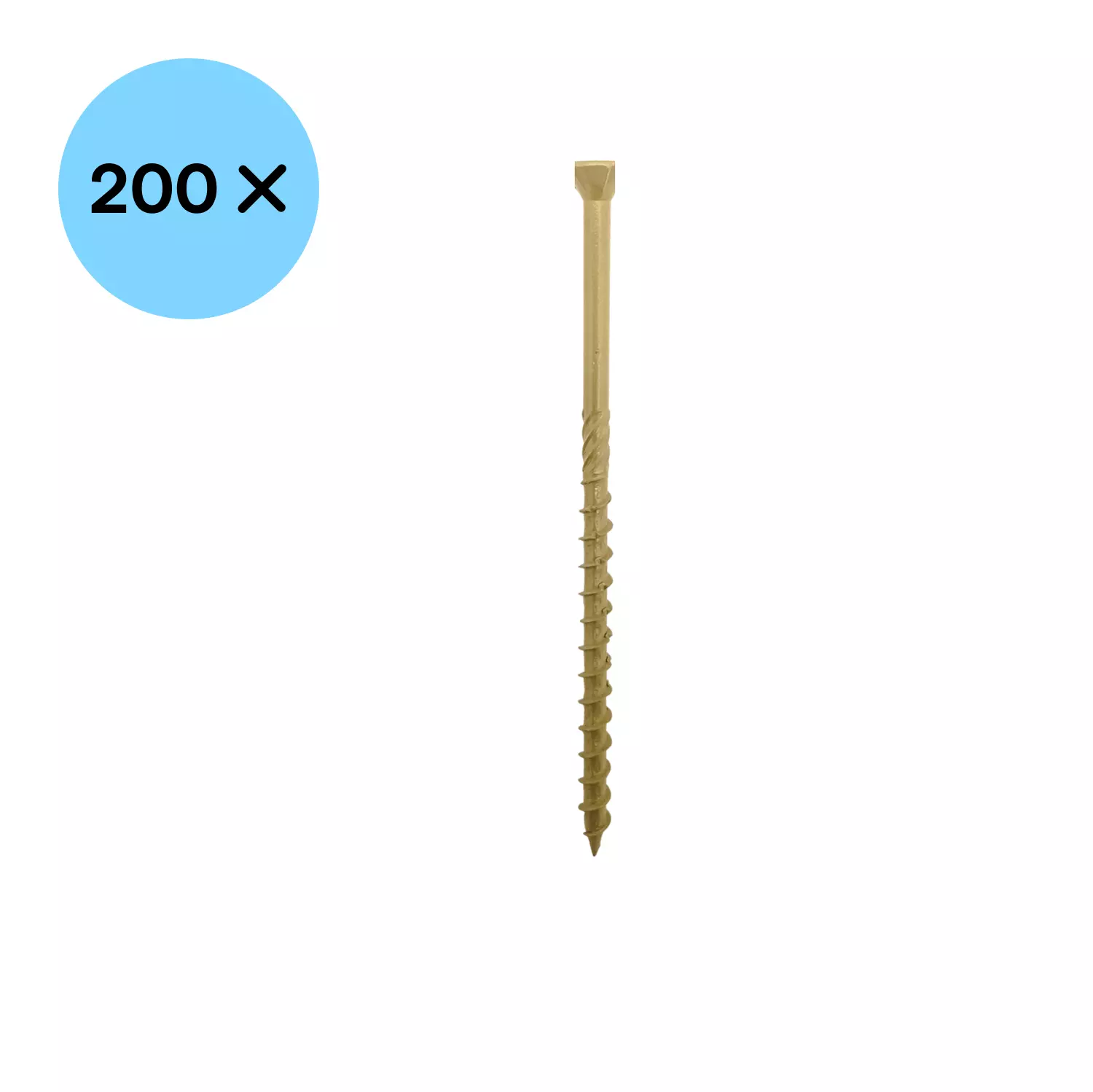 Woodies 61841312 Ultimate Spaanplaatschroef Gehard staal - TX20 - 4.0 x 30mm - Verzonken kop - Deeldraad - Gecoat (200st)-image