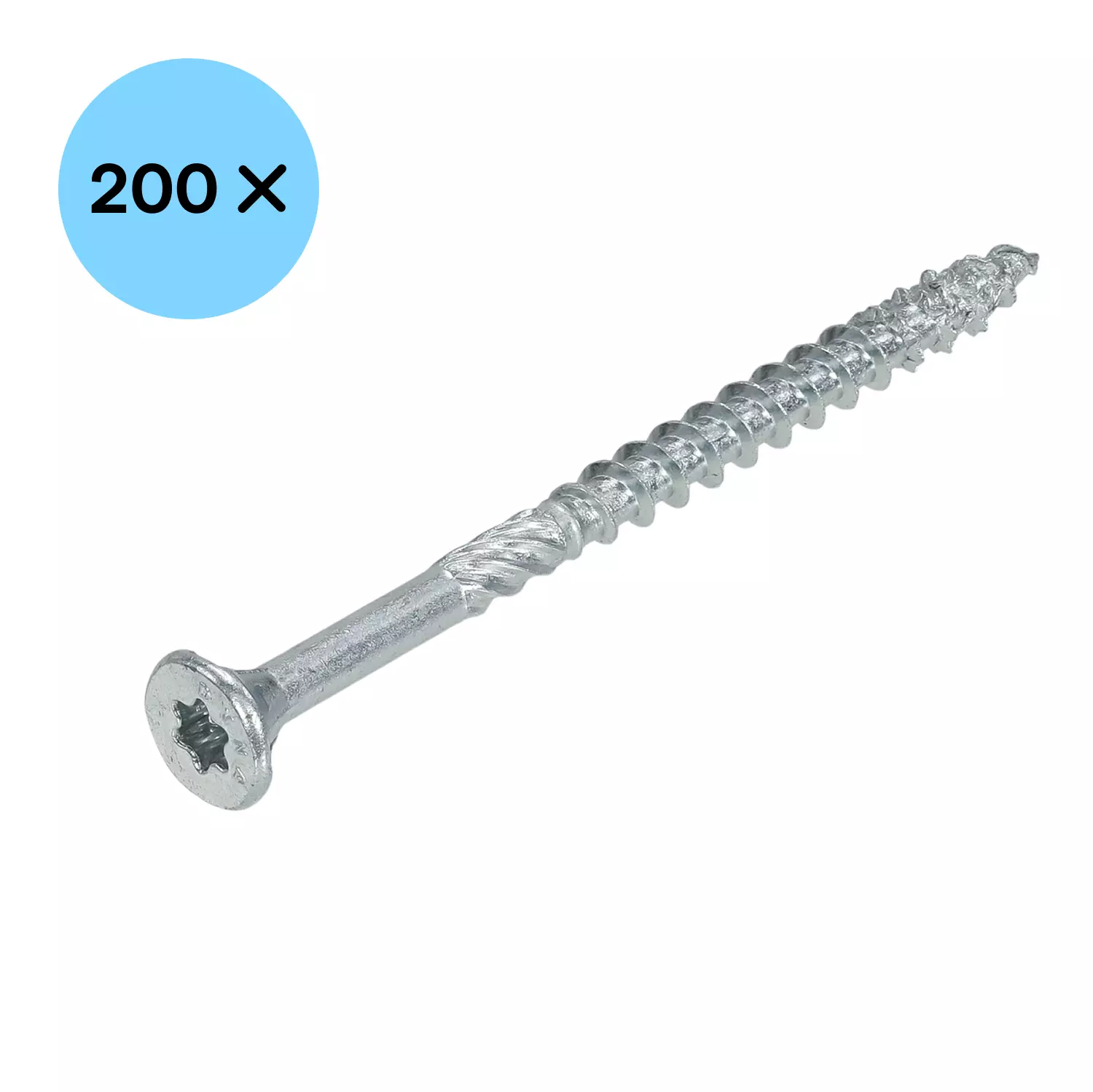 DynaPlus 0281.01.34001 Unischroef - TX25 - 4.5 x 60/35mm - Platkop - Deeldraad - Verzinkt (200st)-image