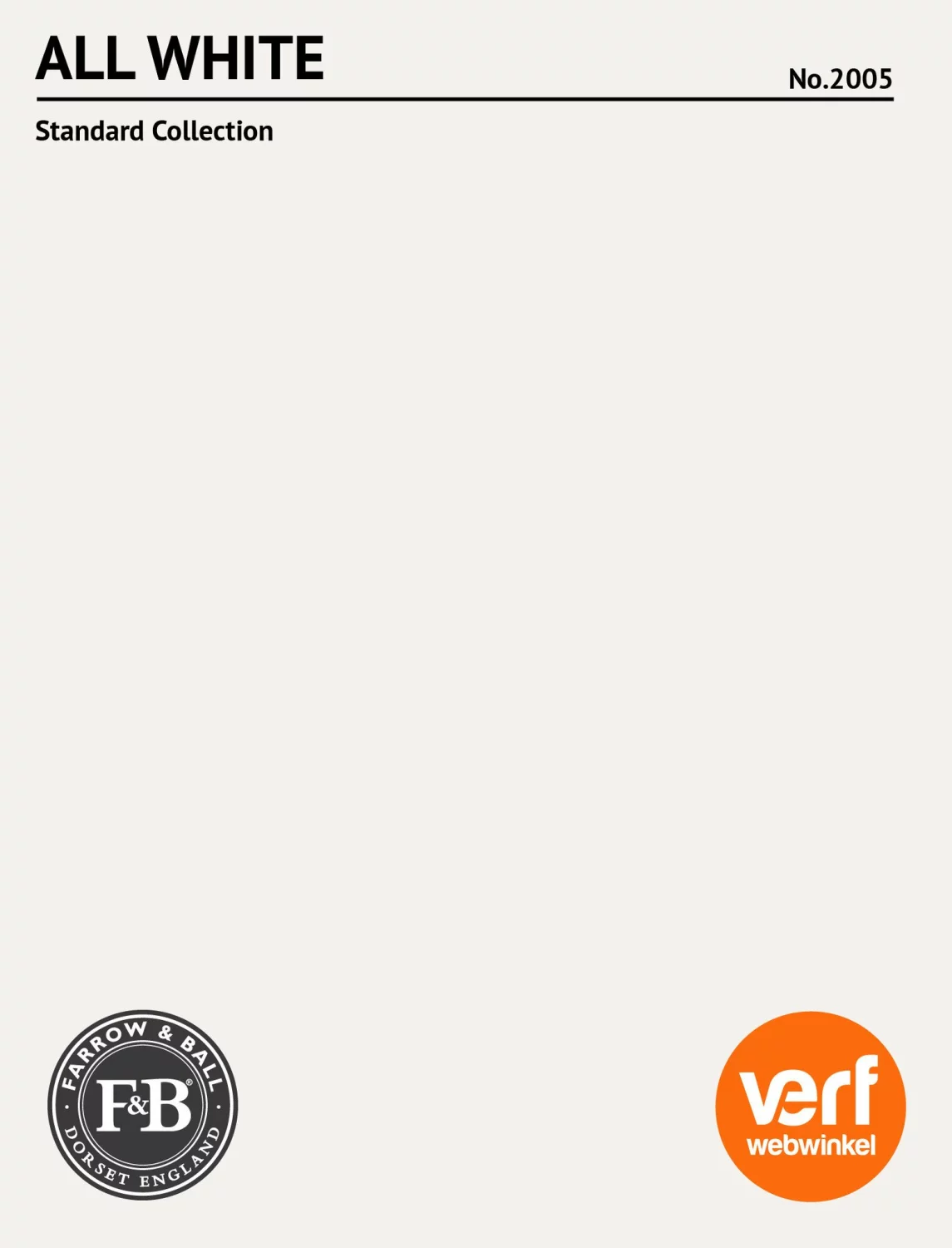 Farrow & Ball Dead flat All White No.2005 - 5L-image