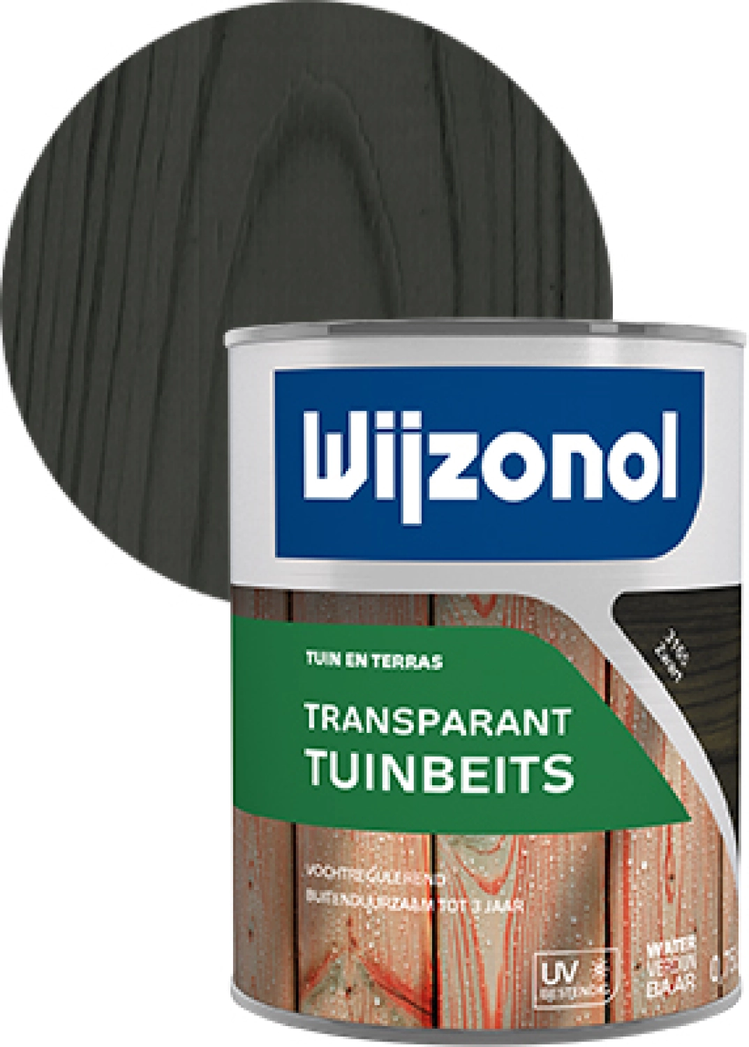 Wijzonol Transparant Tuinbeits - 3165 Zwart - 0,75L-image