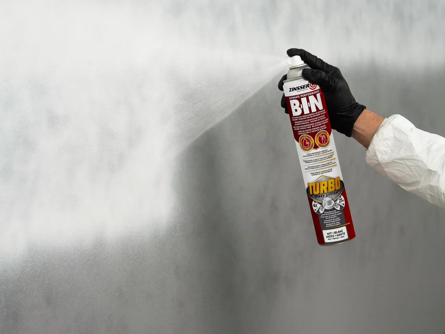 Zinsser Bin Turbo spray primer - wit - 0,75L-image