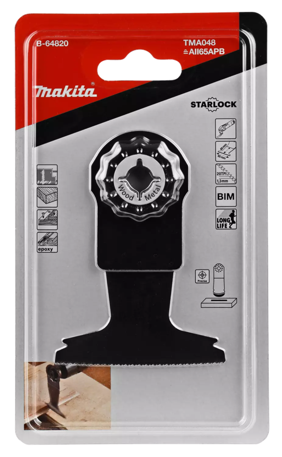 Makita B-64820 / TMA048 Invalzaagblad - 65x40mm-image