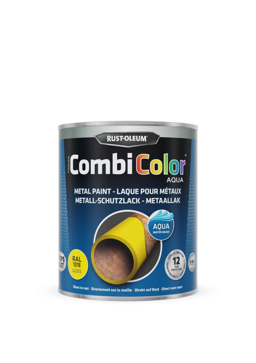 Rust-Oleum Combicolor Aqua Hoogglans -  Ral 1018 lichtgeel - 0,75L-image