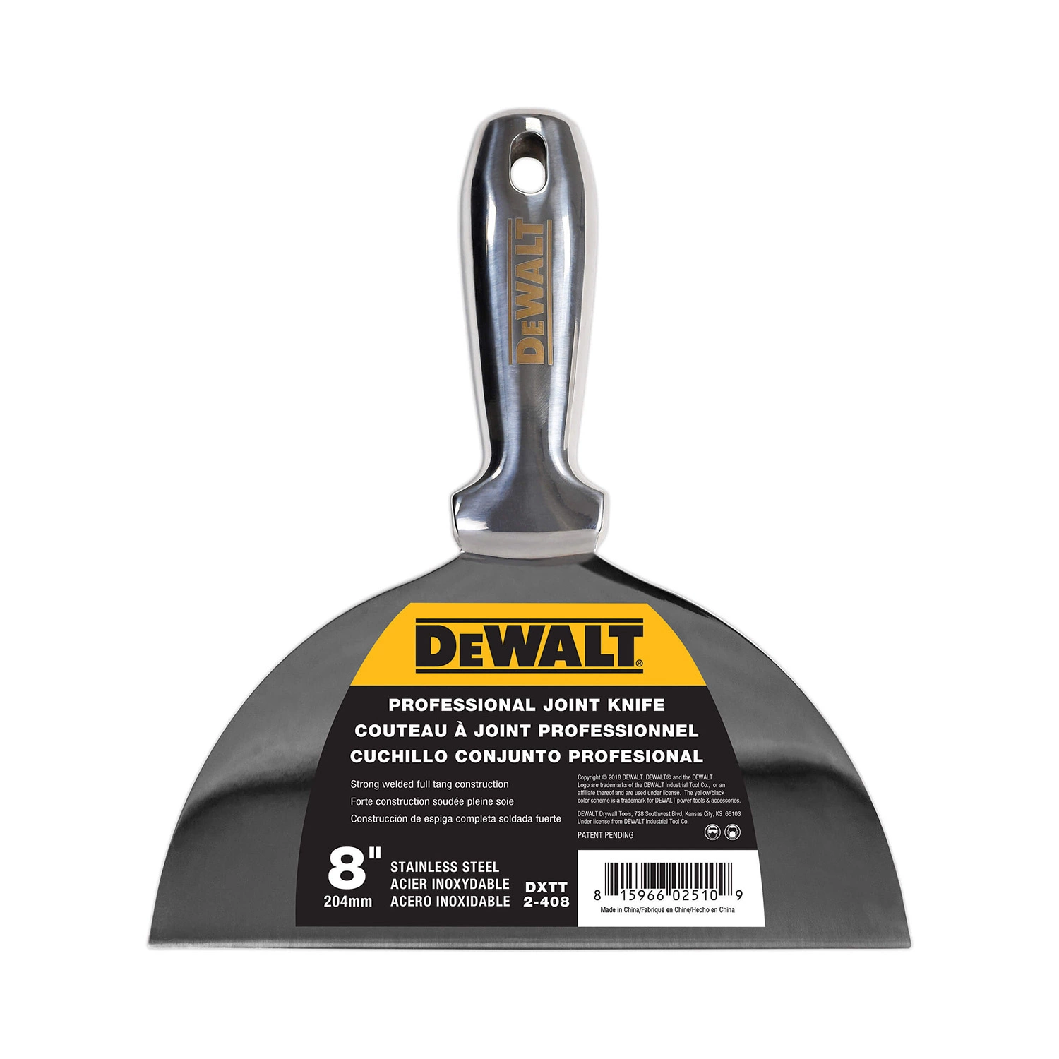 DeWalt Plamuurmes RVS Gelast Handvat 8" (203 mm)-image